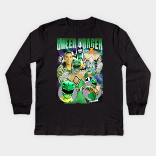 Green Ranger Bootleg Kids Long Sleeve T-Shirt